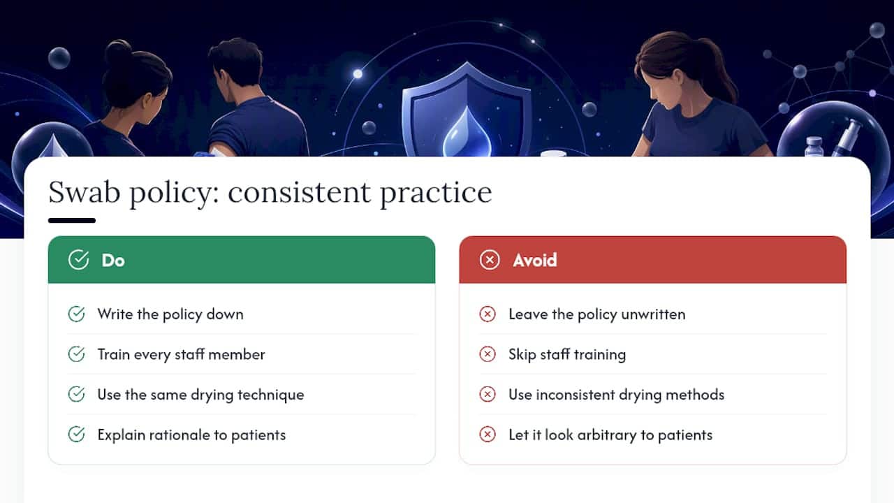 A clinician's honest take on the swab debate — overview diagram