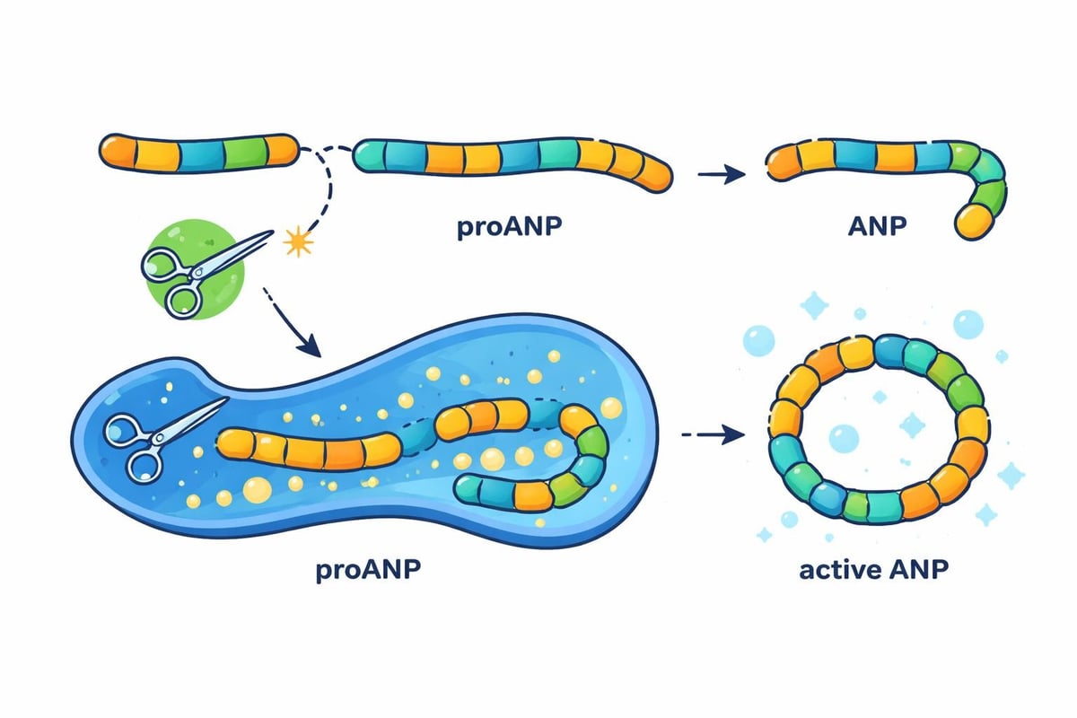 ANP peptide synthesis pathway