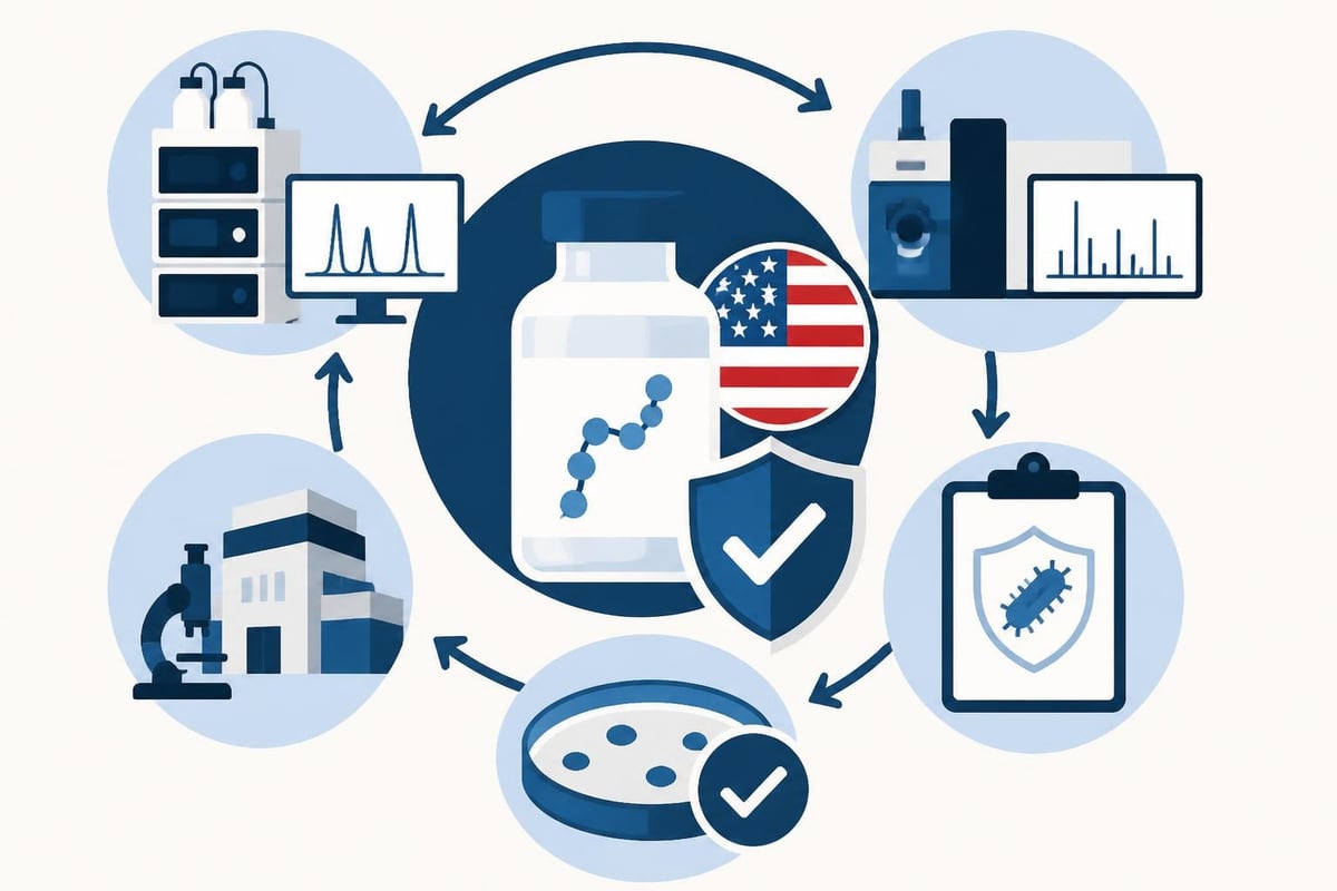 Peptide quality testing workflow