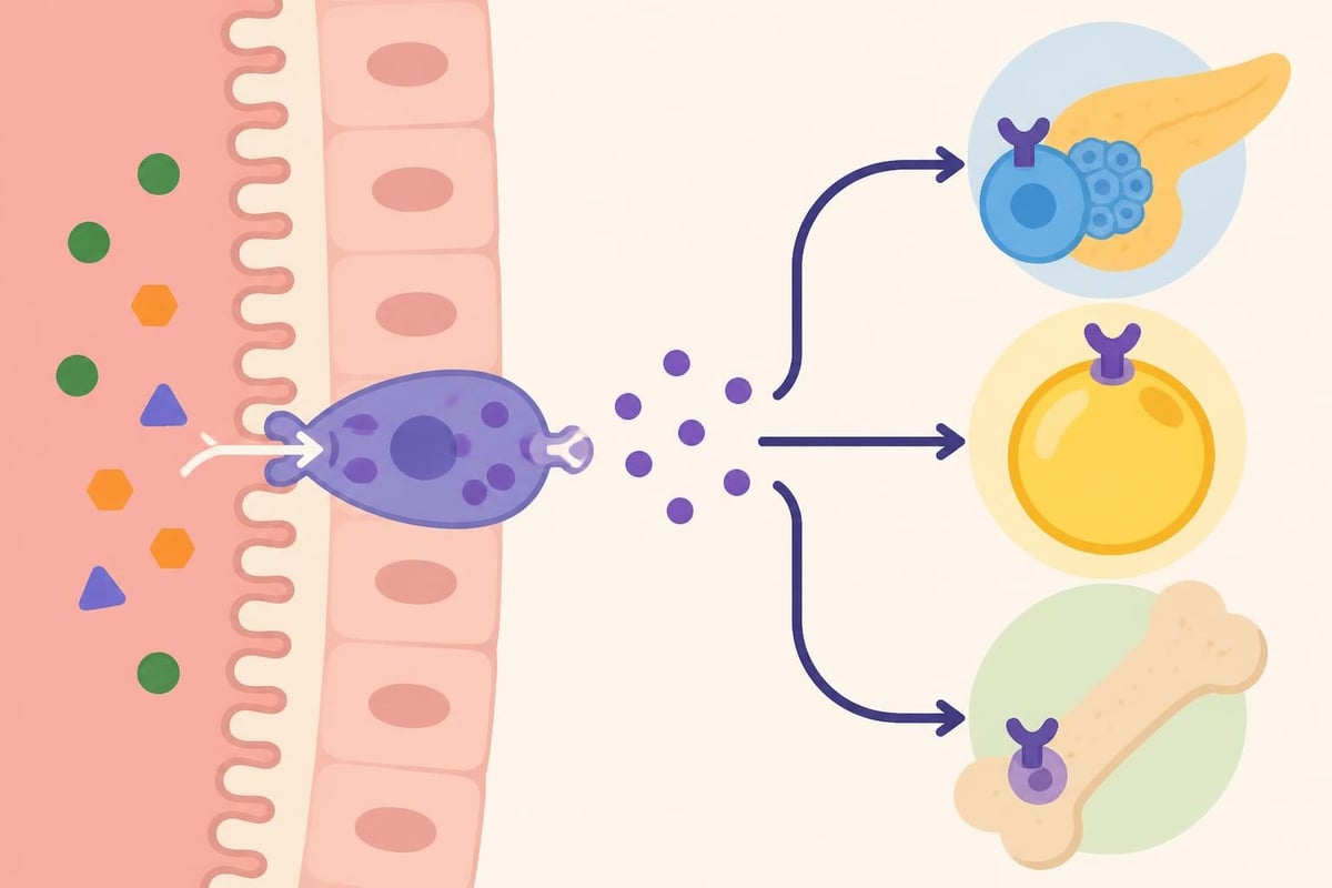 GIP peptide secretion and receptor binding
