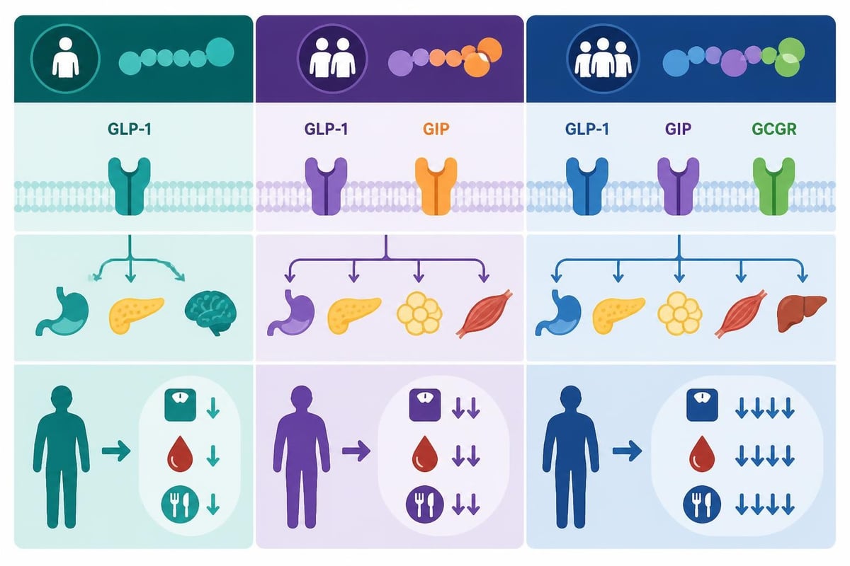 Multi-agonist peptide comparison