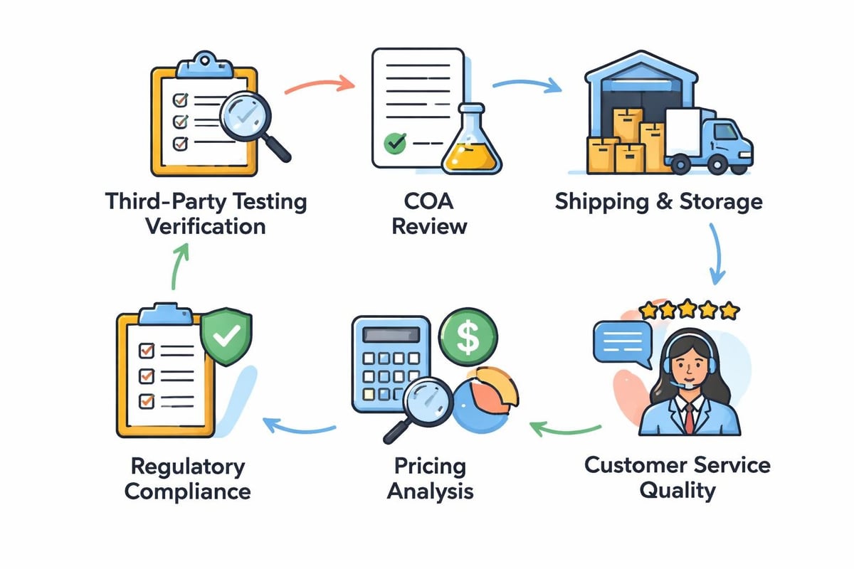 Peptide supplier evaluation checklist