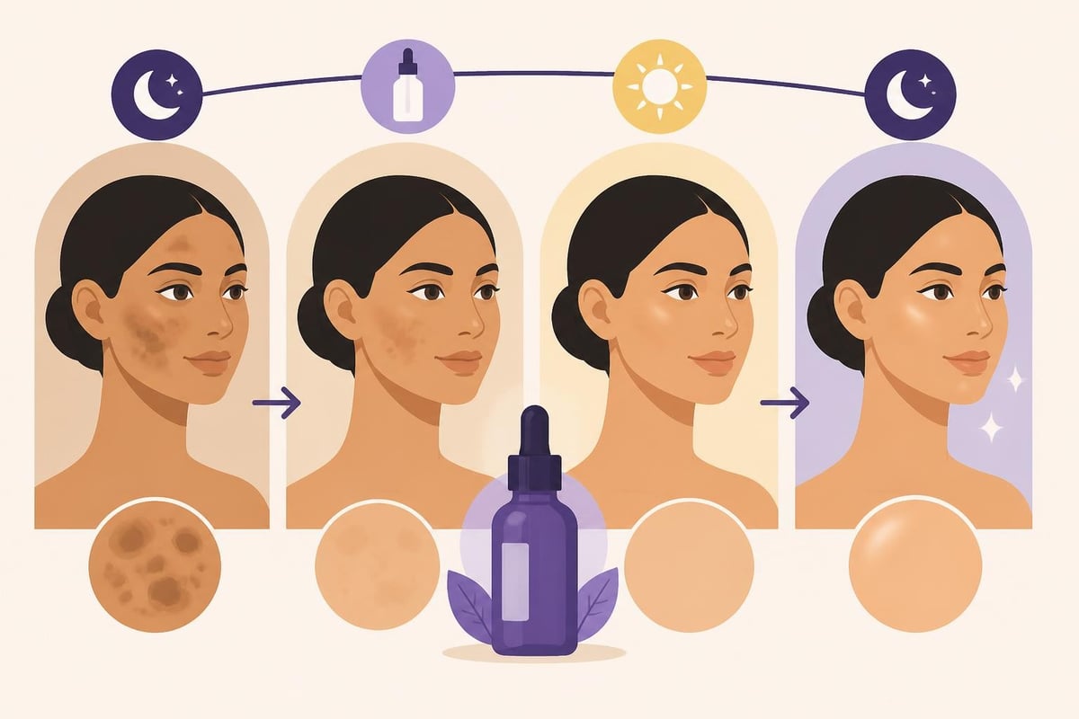 Skincare routine timeline