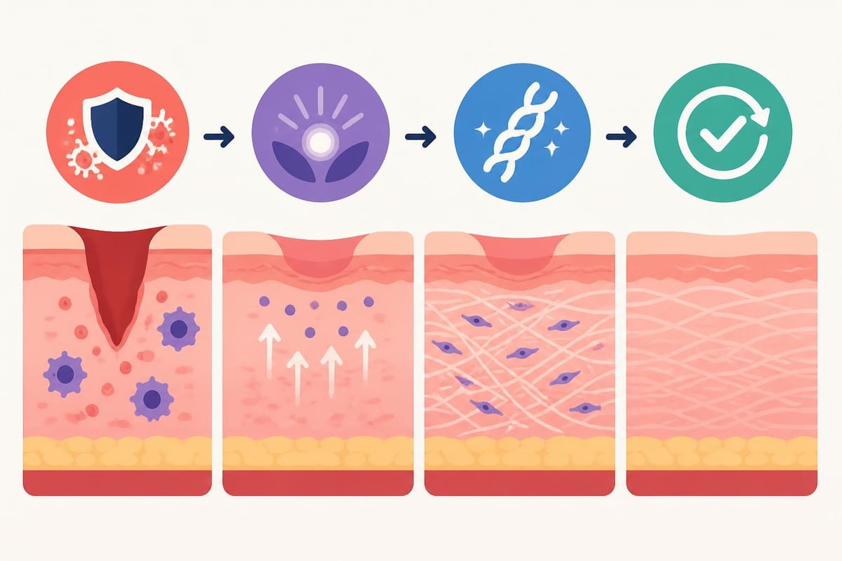 Tissue repair cascade with ultra peptides
