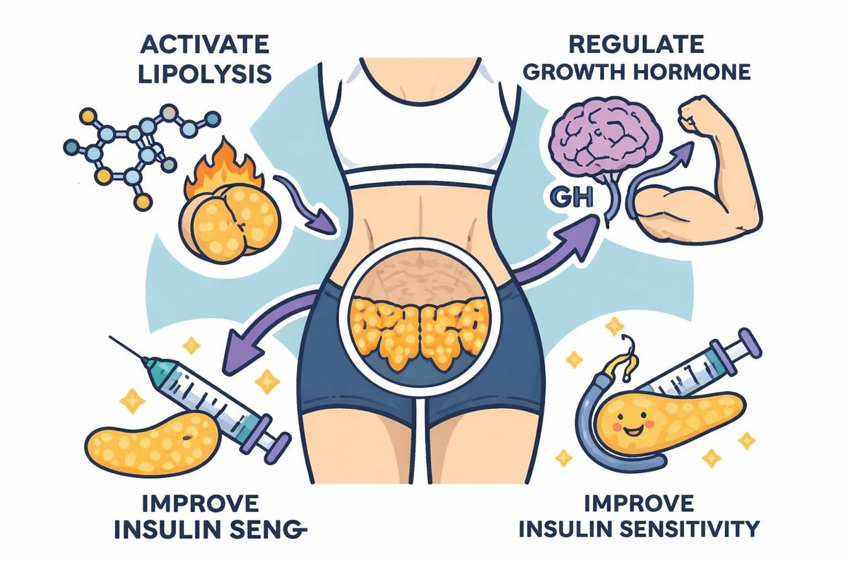 Peptide mechanisms for fat reduction