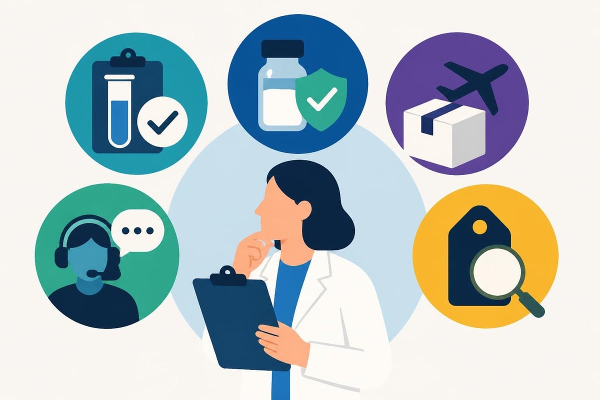 Peptide quality evaluation criteria