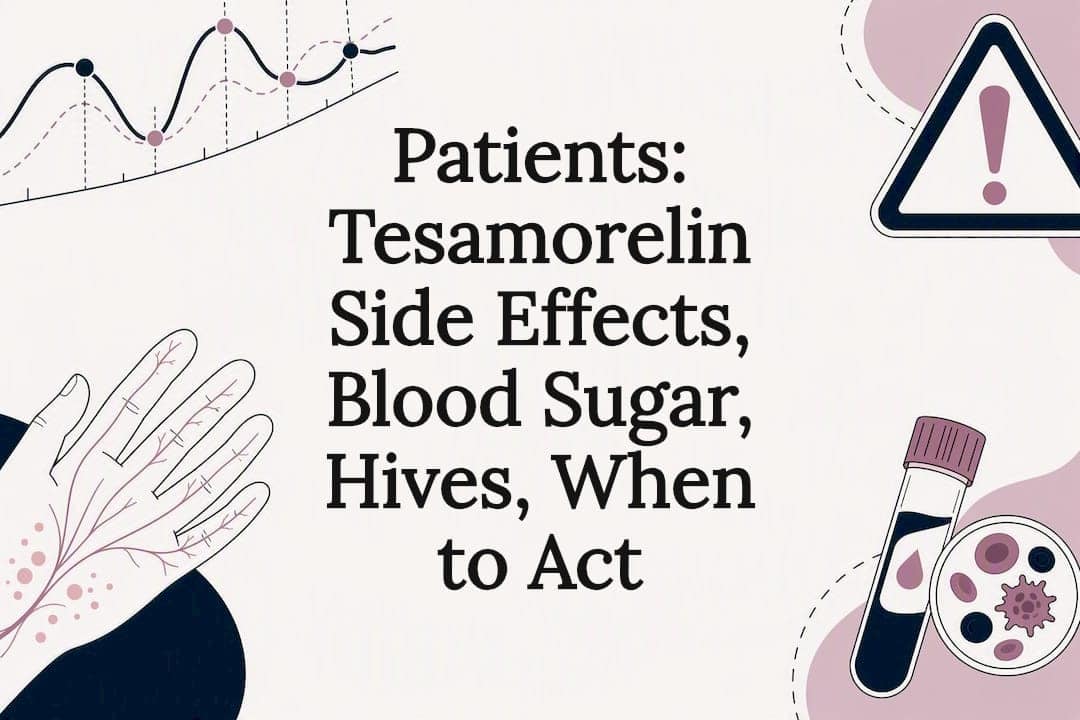 Patients: Tesamorelin Side Effects, Blood Sugar, Hives, When to Act