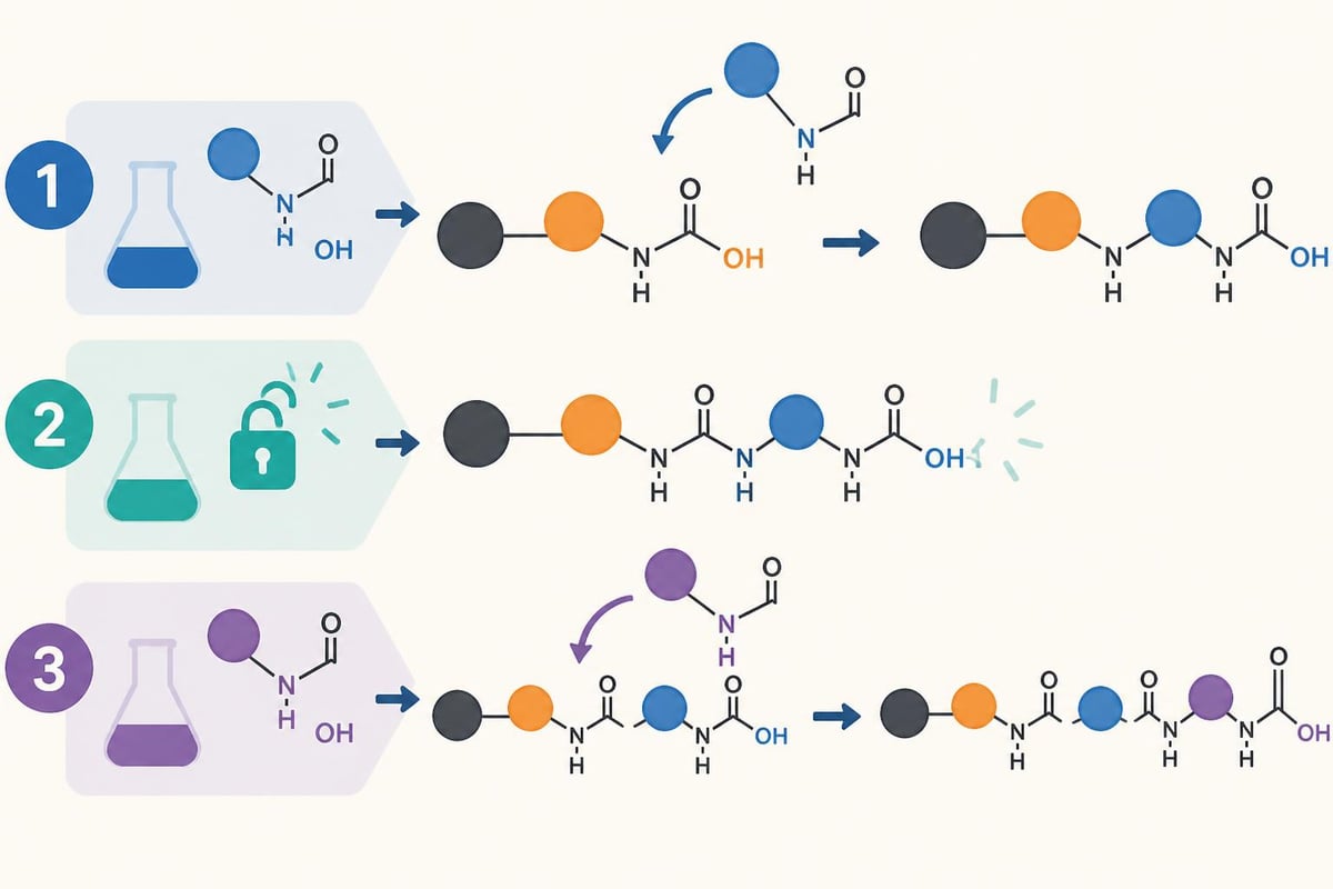 Peptide synthesis steps