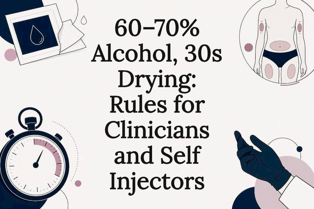 60&ndash;70% Alcohol, 30s Drying: Rules for Clinicians and Self Injectors