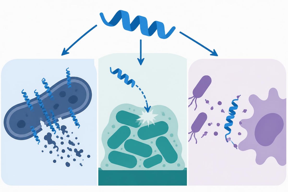 LL37 antimicrobial mechanisms