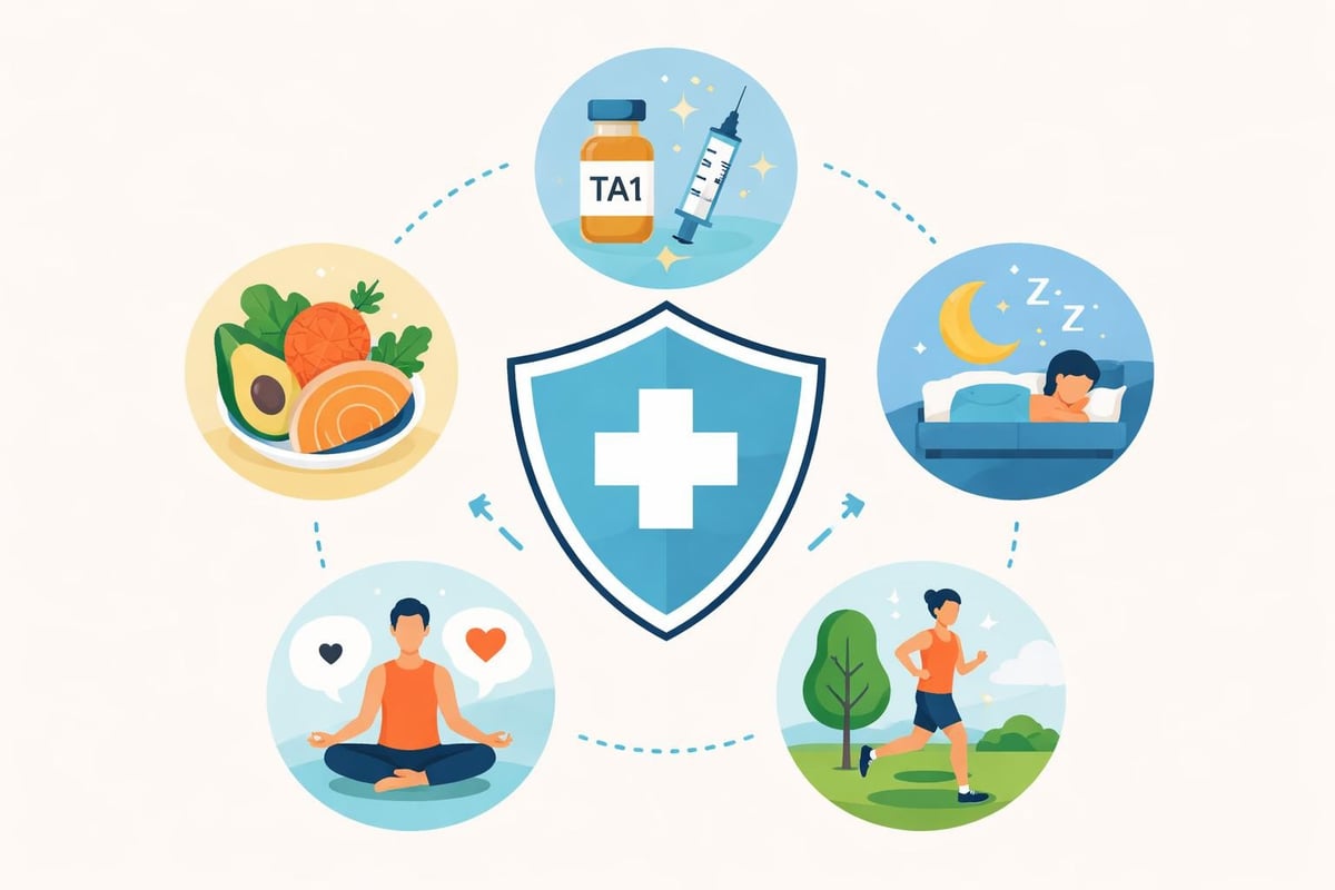 Wellness integration with TA1 peptide