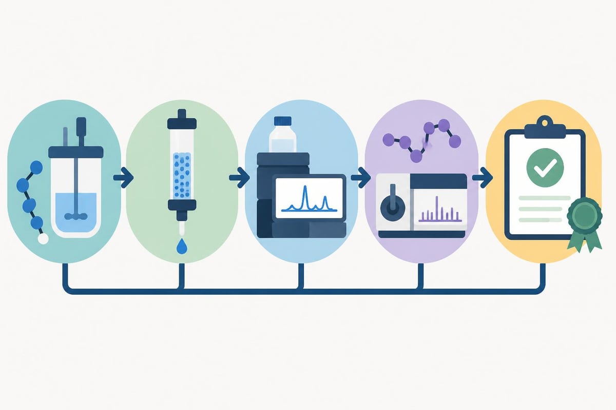 Quality verification process for peptides